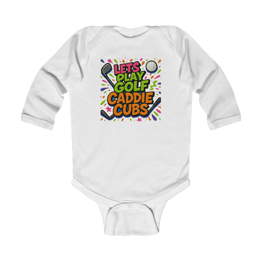 BABY Let's Play Golf Caddie Cubs Long Sleeve Bodysuit